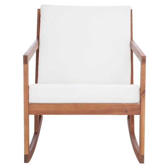 SAFAVIEH Vernon Outdoor Patio Rocking Chair, Natural/Beige