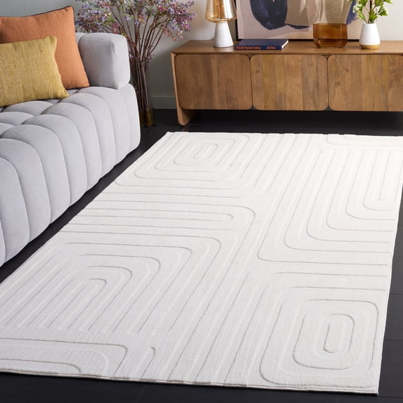 Safavieh Versailles Santana Geometric Machine Washable Area Rug, Ivory, 5' x 8'