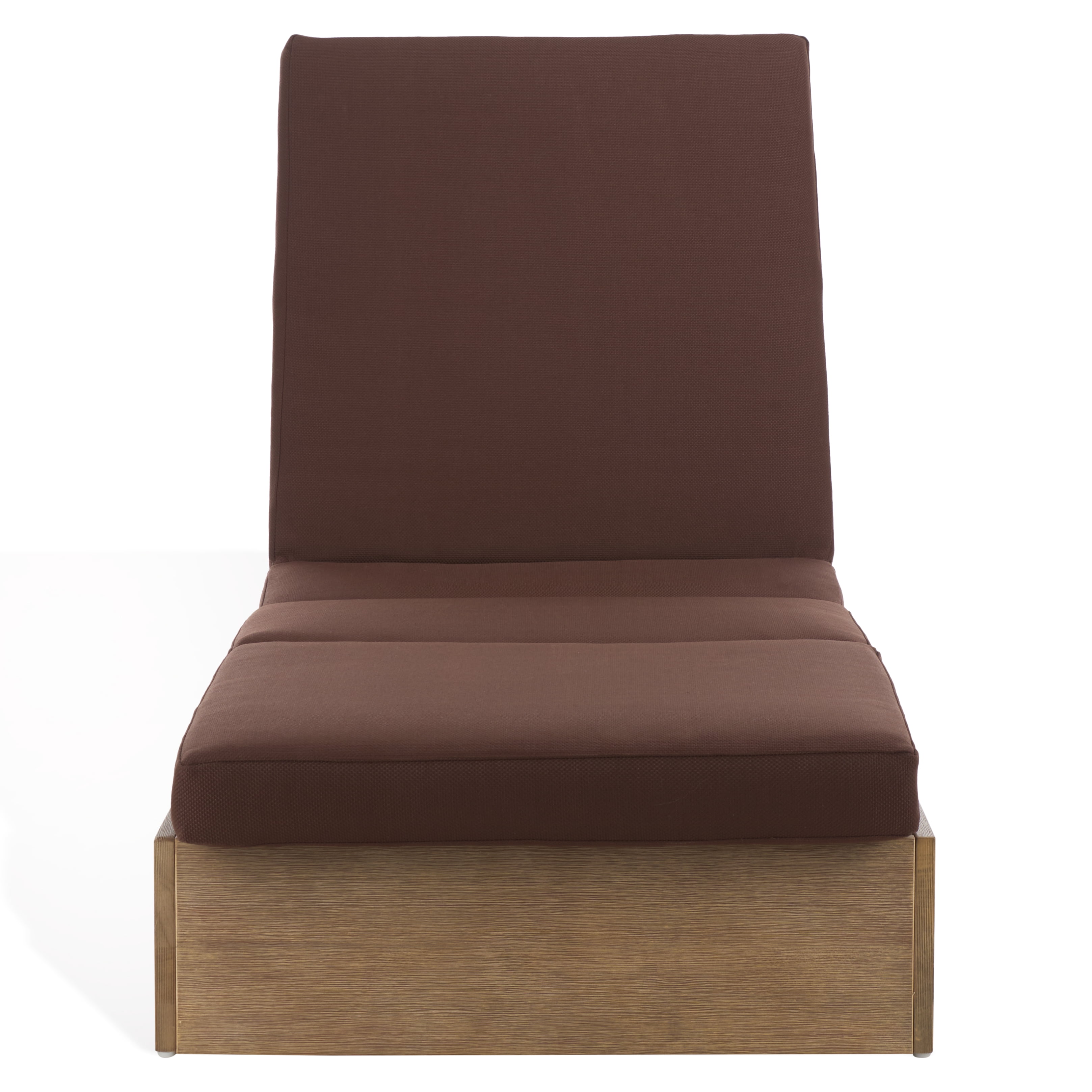 Safavieh Vincent Wood Outdoor Lounge Chair, Natural/Dark Brown