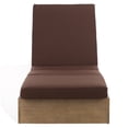 thumbnail image 1 of Safavieh Vincent Wood Outdoor Lounge Chair, Natural/Dark Brown, 1 of 15