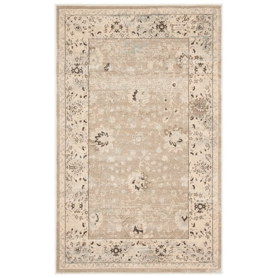 SAFAVIEH Vintage Rosabel Oriental Area Rug, Light Grey/Ivory, 2'3" x 3'11"