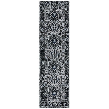SAFAVIEH Vintage Hamadan Dania Oriental Runner Rug, Light Grey/Dark Grey, 2'3" x 12'