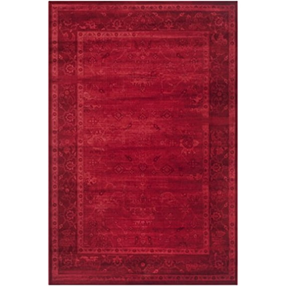 Traditional Rug - Vintage Viscose Pile -Red-Color:Red,Design:Traditional,Shape:Large Rectangle,Size:12'L x 9'W