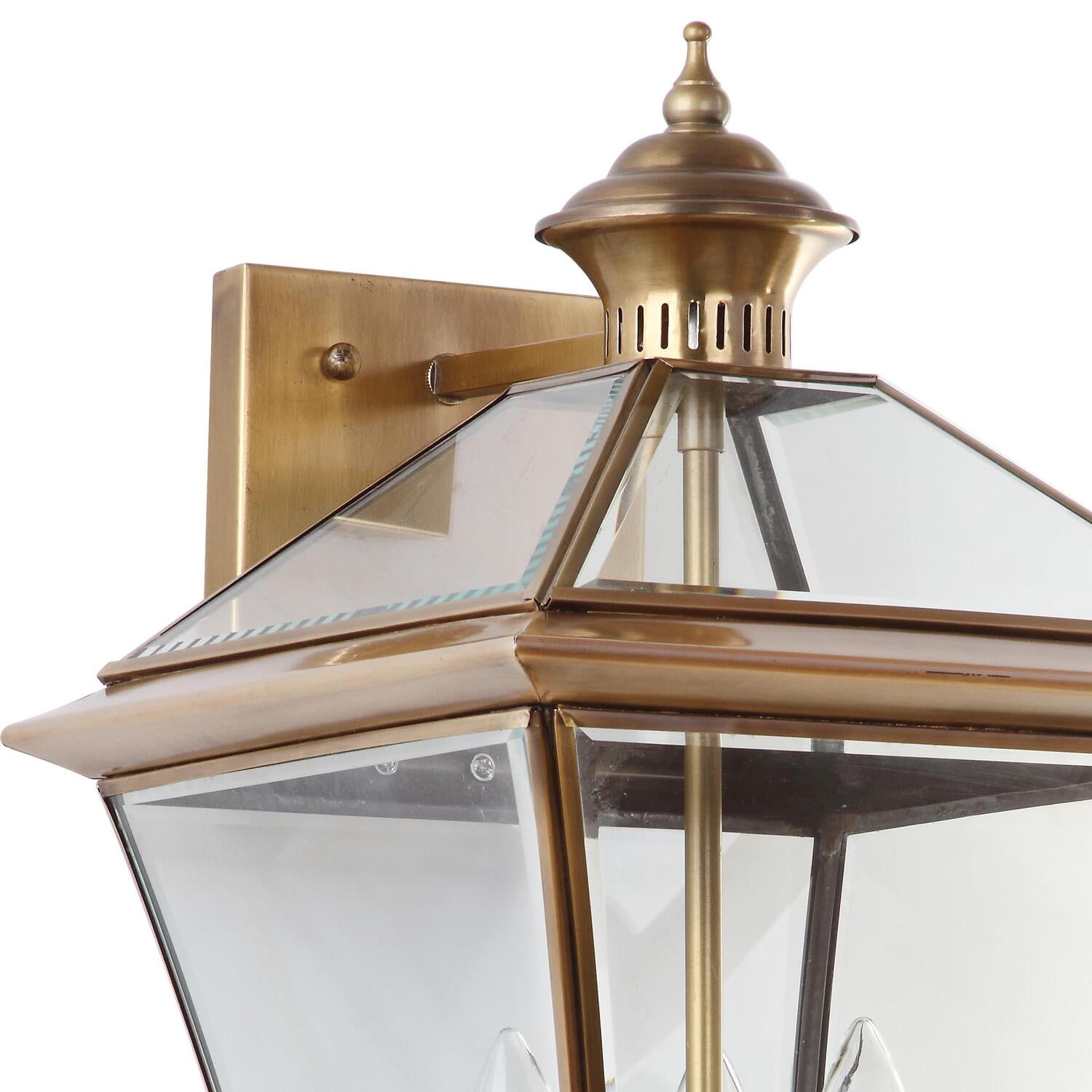 Virginia Brass 17.75" Triple Light Outdoor Wall Sconce