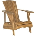thumbnail image 1 of Safavieh Vista Outdoor Adirondack Chair w/ Wine Glass Holder - Natural, 1 of 5