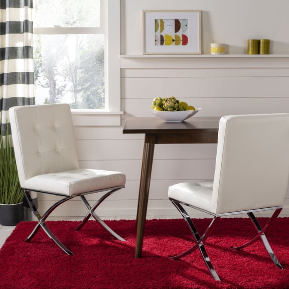 Safavieh Walsh Modern Glam X-Legs Tufted Side Chair