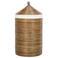 thumbnail image 1 of Safavieh 1 Bin Storage Hamper with Liner & Lid, Honey Dark Brown, 1 of 9