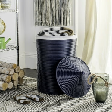 Safavieh Wellington Nautical Rattan Storage Hamper with Liner