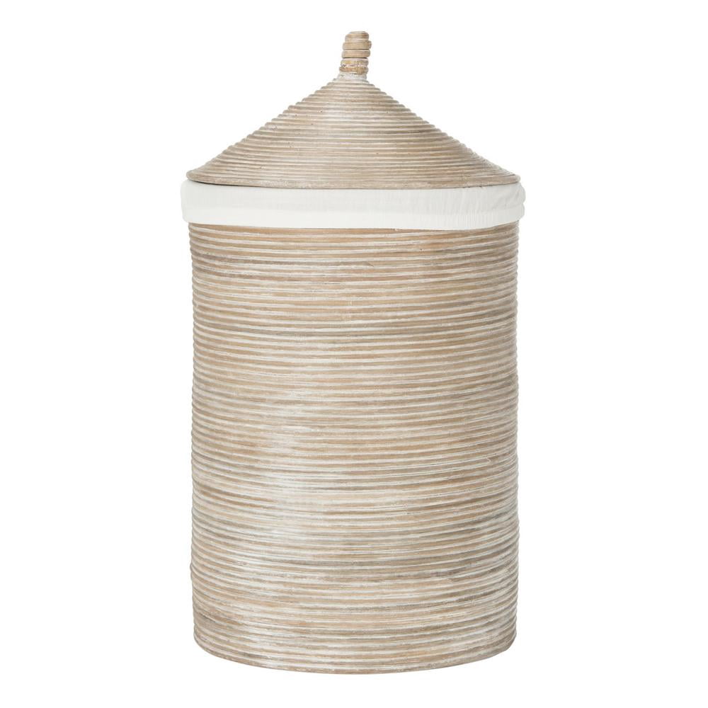 Safavieh WELLINGTON RATTAN STORAGE HAMPER WITH LINER, HAC6501A