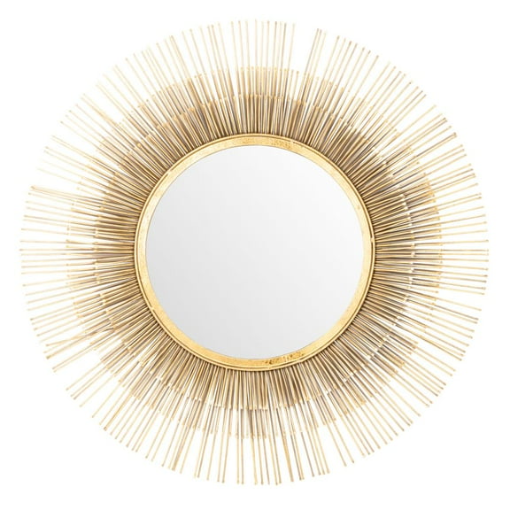 Safavieh Weston 33.5 in. Sunburst Glam Round Mirror, Gold Foil