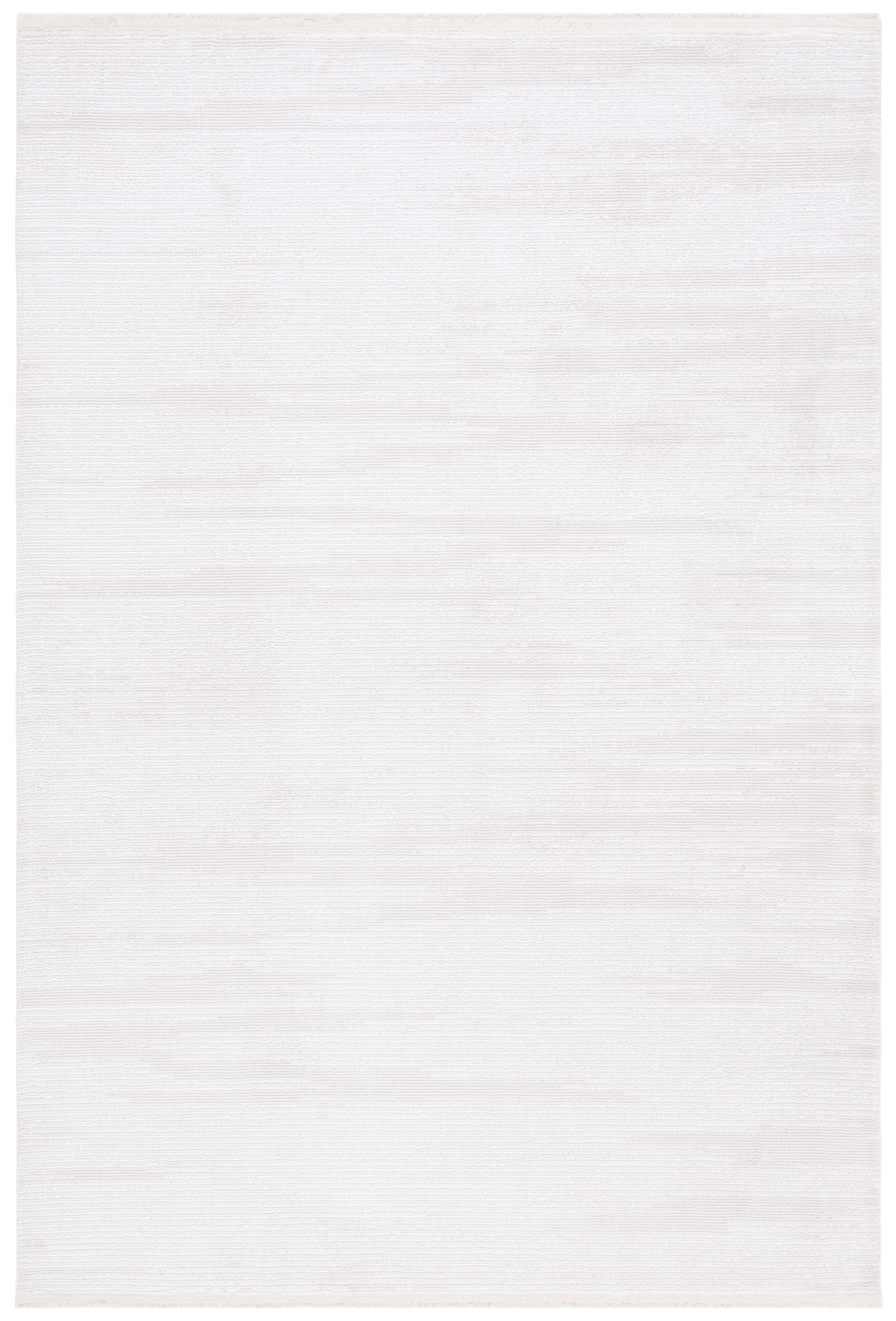 Ivory Beige Hand-Knotted Synthetic Area Rug 5'3" x 7'6"