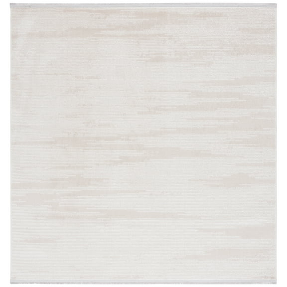 SAFAVIEH Whisper Zephyr Solid Area Rug, Ivory/Beige, 6'7" x 6'7" Square