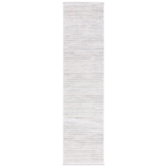 SAFAVIEH Whisper Zoie Solid Runner Rug, Light Grey/Ivory, 2'2" x 8'