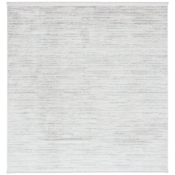 SAFAVIEH Whisper Zoie Solid Area Rug, Light Grey/Ivory, 6'7" x 6'7" Square