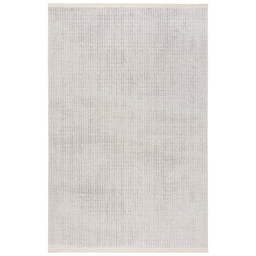 SAFAVIEH Whisper Zoja Solid Area Rug, Light Grey/Ivory, 8' x 10'