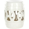 thumbnail image 1 of Double Coin Garden Stool Antique White, 1 of 2