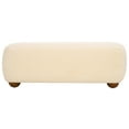 thumbnail image 1 of Safavieh Whitley Wood Rectangular Ottoman With Wood Legs in Cream / Brown, 1 of 9
