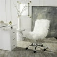 thumbnail image 1 of Safavieh Whitney Faux Sheepskin Swivel Office Chair, 1 of 9