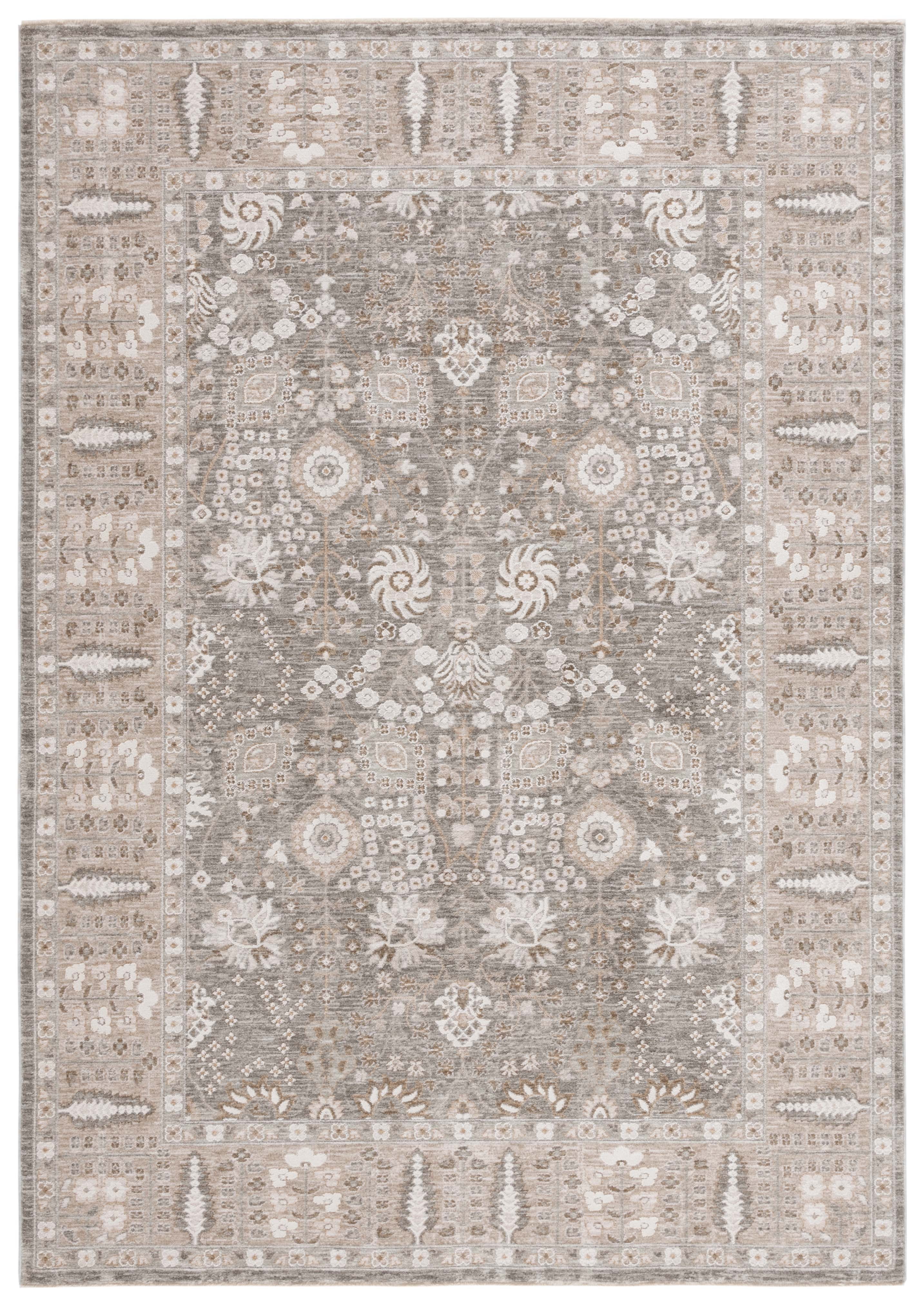 Willow Sage and Beige 4' x 6' Synthetic Oriental Area Rug