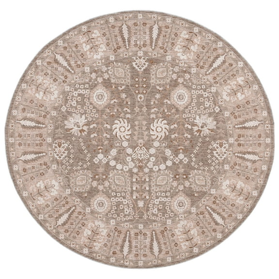 SAFAVIEH Willow Gorgi Abstract Area Rug, Sage/Beige, 6'3" x 6'3" Round