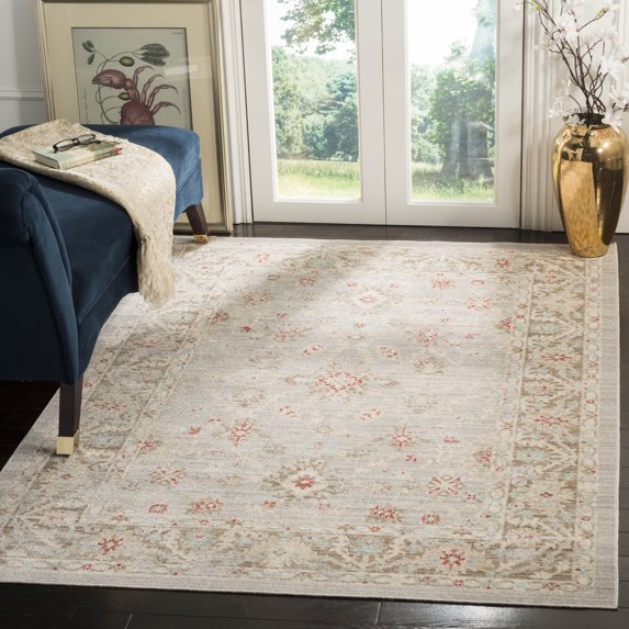 SAFAVIEH Windsor Collection WDS323T Light Grey / Brown Rug