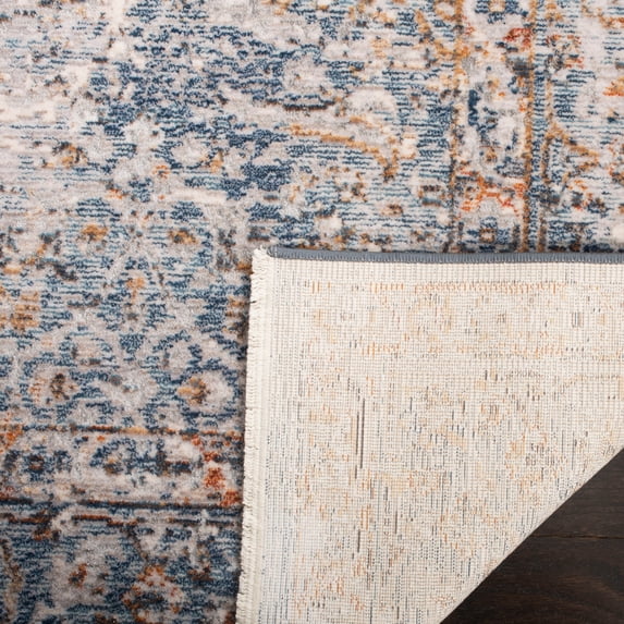 Safavieh Winston Kostadin Floral Bordered Polyester Runner Rug, Navy/Cream, 2.2' x 8'