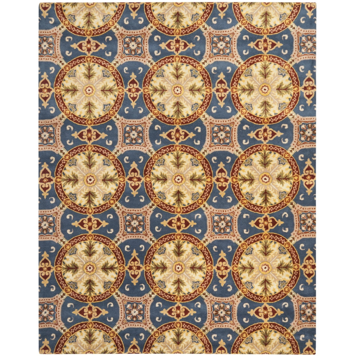 Handmade Tufted Wool Area Rug, Rectangular 8' x 10', Blue