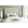 thumbnail image 1 of Safavieh Ziggy Chevron Stripes Upholstered Headboard, Twin, Grey/White Zig Zag, 1 of 2