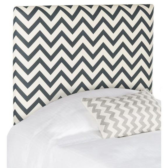 Safavieh Ziggy Zig-Zag Fabric Headboard, Twin, Navy/White