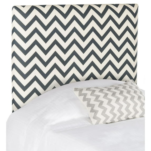 Safavieh Ziggy Zig-Zag Fabric Headboard, Twin, Navy/White