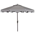 thumbnail image 1 of Safavieh Zimmerman 9' Market Crank UV Resistant Patio Umbrella, Grey, 1 of 7