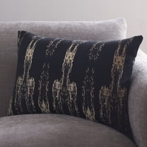 Safavieh Zoelle 15" x 23" Transitional Viscose Decorative Pillows, Black/Beige