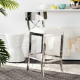 thumbnail image 1 of Safavieh Zoey 35''H Glam Stainless Steel Cross Back Counter Stool, 1 of 11