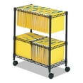 thumbnail image 1 of Safco 2-Tier Rolling File Cart Black Steel, 1 of 3