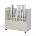 thumbnail image 1 of Safco 21 Compartment Mobile Wood Roll Files Organizer in Putty, 1 of 2