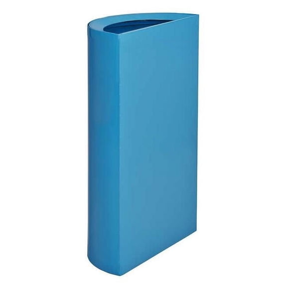 Safco  23 gal Mixx Recycling Center, Half-Round Receptacle - Blue