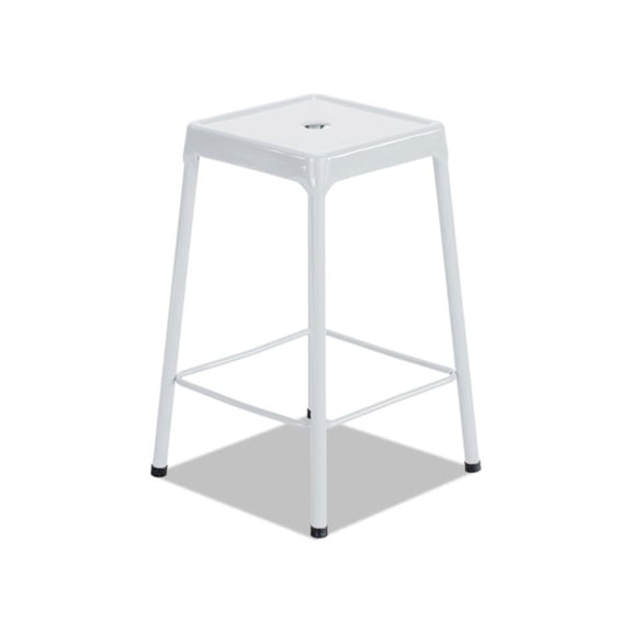 Safco 25" Steel Backless Counter Stool in Glossy White