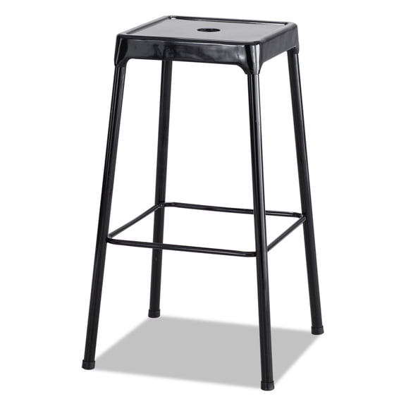 Safco 29" Steel Backless Bar Stool in Glossy Black