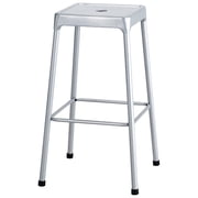 Safco 29" Steel Backless Bar Stool in Glossy Silver