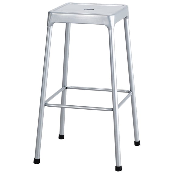 Steel Bar Stool, Silver