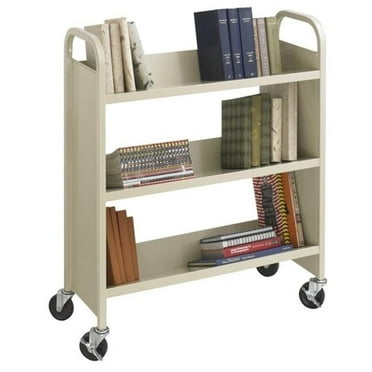 Safco 3 Shelf Book Cart in Sand