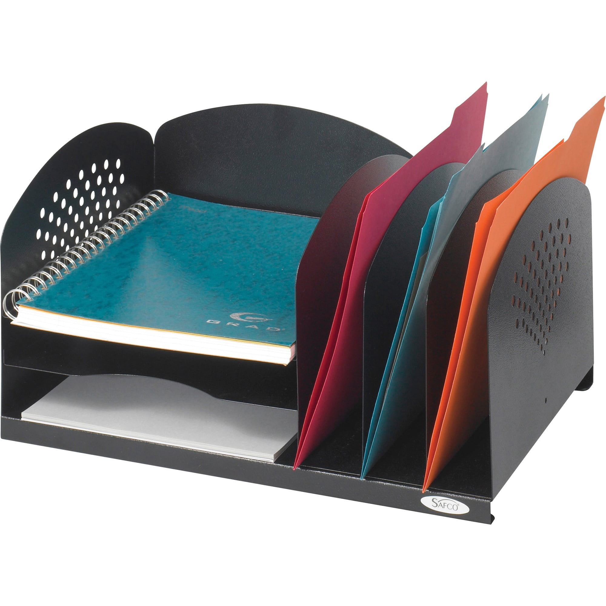 Safco, 3 and 3 Combination Rack Organizer, 1 / Each, Black - Walmart.com