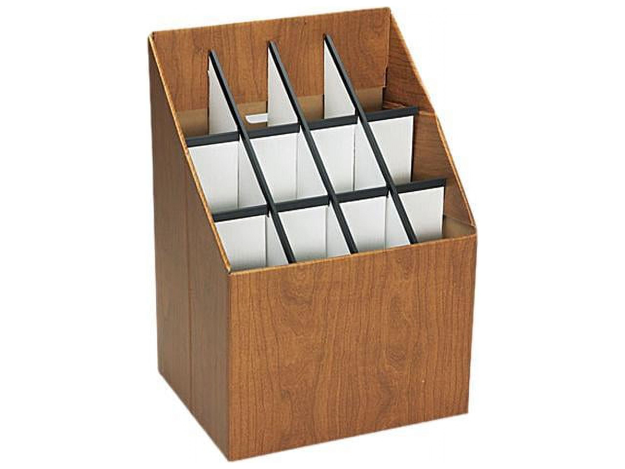 Corrugated Roll Files, 12 Compartments, 15w x 12d x 22h, Woodgrain Corrugated Roll Files, 12 Compartments, 15w x 12d x 22h, Woodgrain
