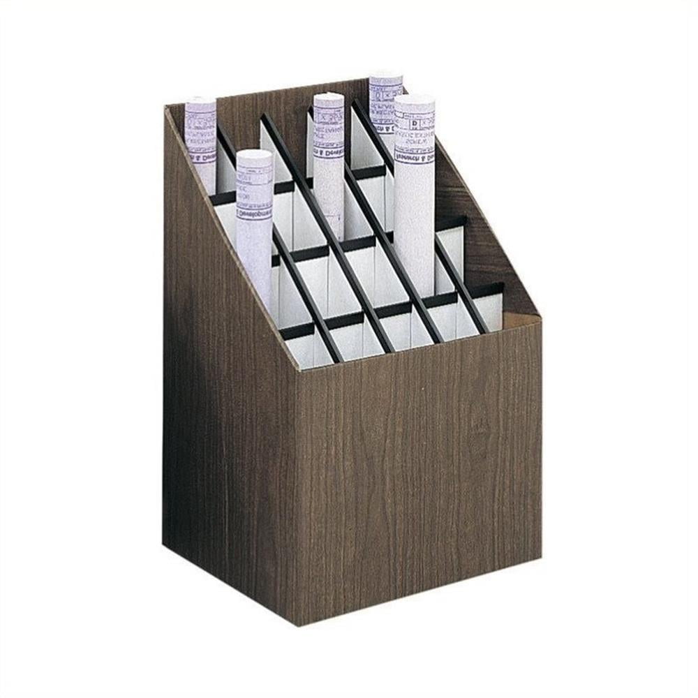 Corrugated Roll Files, 20 Compartments, 15w x 12d x 22h, Woodgrain Corrugated Roll Files, 20 Compartments, 15w x 12d x 22h, Woodgrain