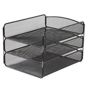 Safco 3271BL Onyx Triple Tray Organizer in Black