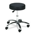 thumbnail image 1 of Safco Pneumatic Lab Stool, Backless, Supports Up to 250 lb, Black Seat, Chrome Base, 1 of 3