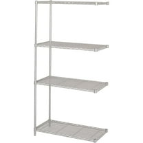 Safco Adder Wire Shelving, 36 in W X 18 in D, 1250 lb, Black
