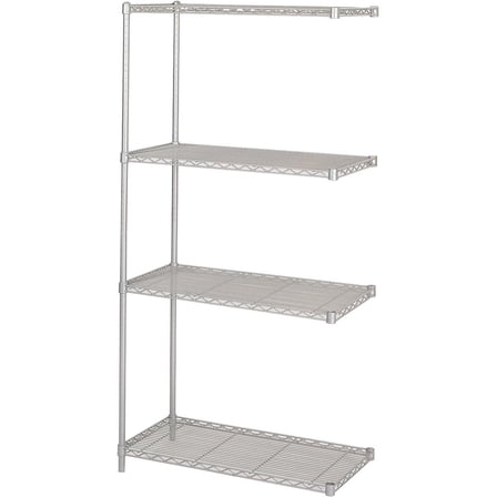 Safco Adder Wire Shelving, 36 in W X 18 in D, 1250 lb, Black