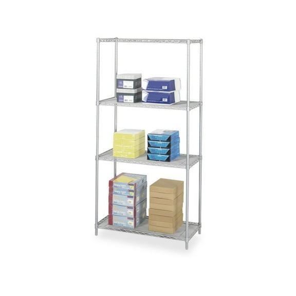 Safco 36"x18" Industrial Wire Shelving in Gray