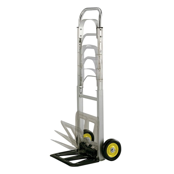 Safco 4061 250 lbs. Capacity 15-1/2 in. x 16-1/ 2 in. x 43-1/2 in. Hideaway Aluminum Hand Truck